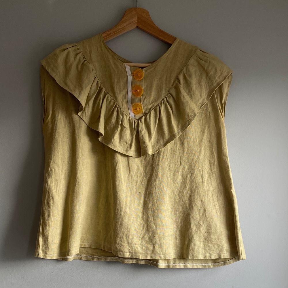 Tony Chestnut Cap Sleeve Top